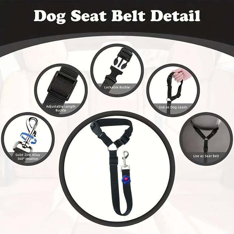 حزام أمان للكلاب في السيارة، ح - مراجعة Dog Seat Belt Harness Safety Tether وسعره