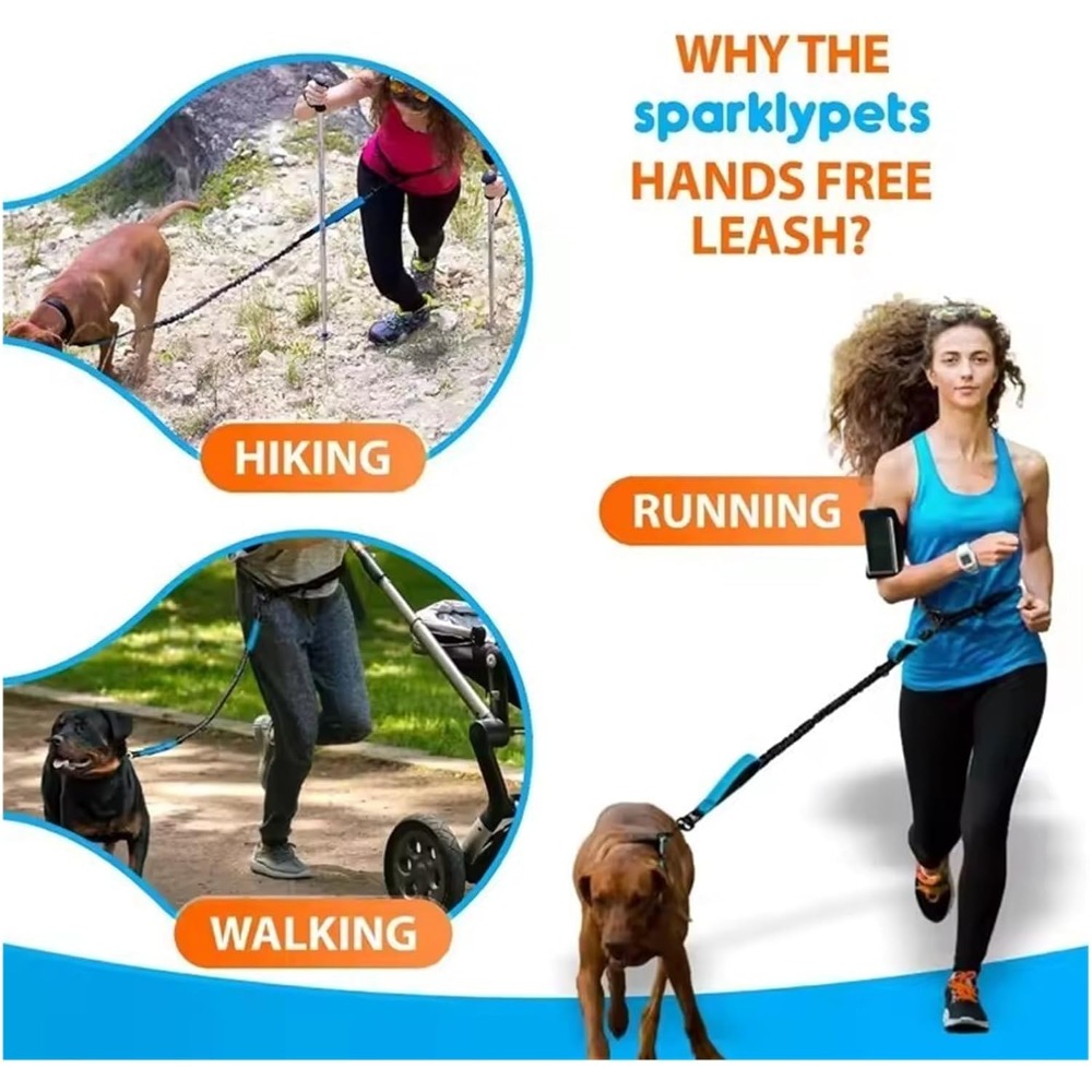 حزام للكلاب بدون استخدام اليدي - مراجعة Hands Free Dog Running Leash Waist Belt وسعره