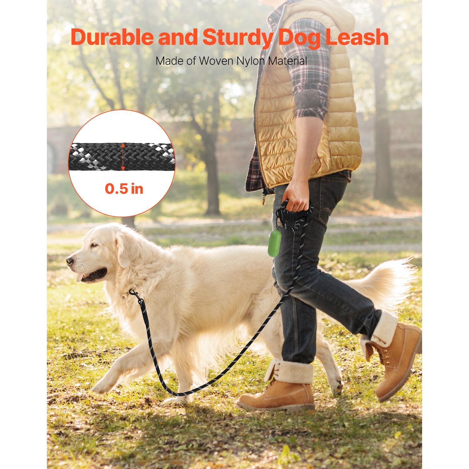 حبل تدريب للكلاب، طول 6 أقدام، - مراجعة Heavy Duty Dog Leash Rope 6Ft Padded وسعره