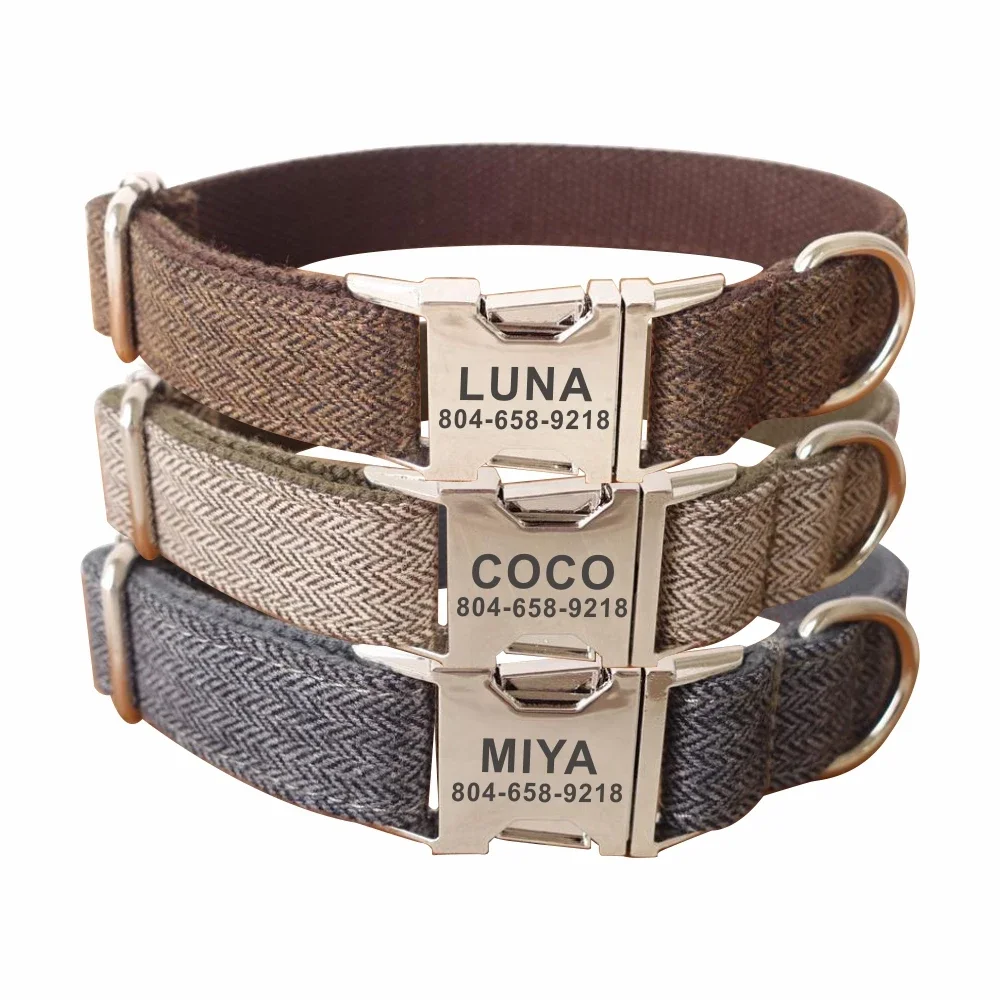 شخصية طوق بكلاب مخصصة الياقات  - مراجعة Reflective Dog Collar Personalized Engraved وسعره