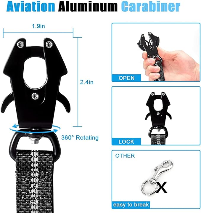 عاكس امتصاص الصدمات الحيوانات  - مراجعة Bungee Dog Leash Shock Absorbing وسعره