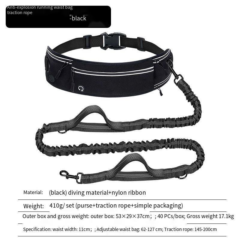 مقود الكلب بدون استخدام اليدين - مراجعة Hands Free Dog Running Leash Waist Belt وسعره