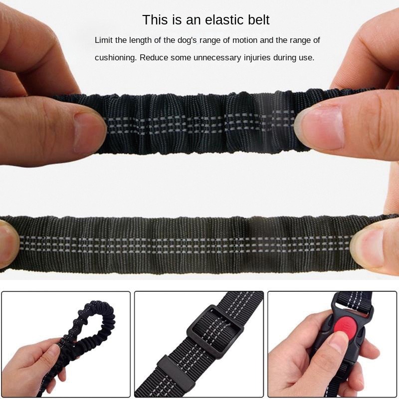 حزام مشي للكلاب بدون استخدام ا - مراجعة Hands Free Dog Running Leash Waist Belt وسعره