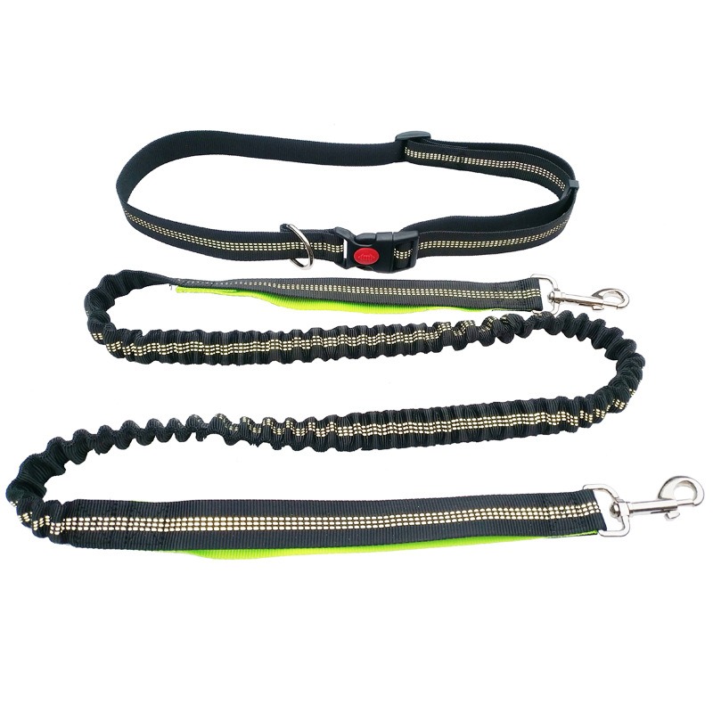 حزام مشي للكلاب بدون استخدام ا - مراجعة Hands Free Dog Running Leash Waist Belt وسعره