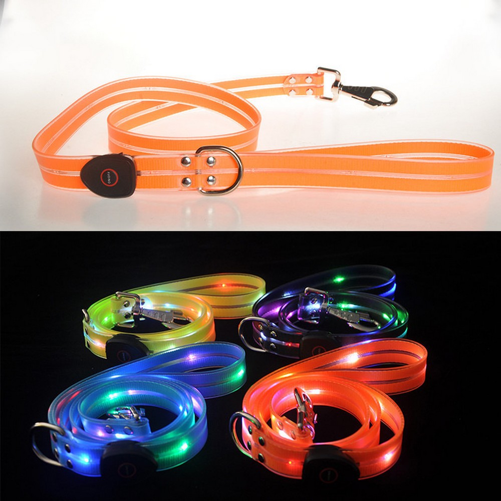 كلب أليف LED تضيء المقود USB ق - مراجعة Led Dog Collar Glowing Rechargeable Usb وسعره