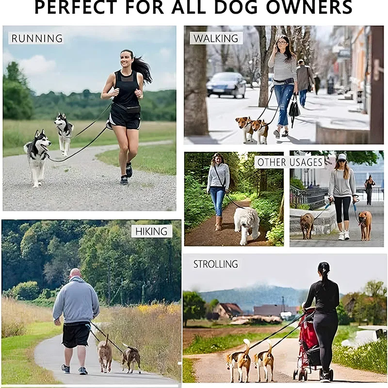حزام كلب قابل للتعديل بدون است - مراجعة Hands Free Dog Running Leash Waist Belt وسعره
