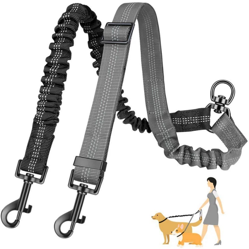 قطعة واحدة، طولها 20 سم، وصلة  - مراجعة Bungee Dog Leash Shock Absorbing وسعره